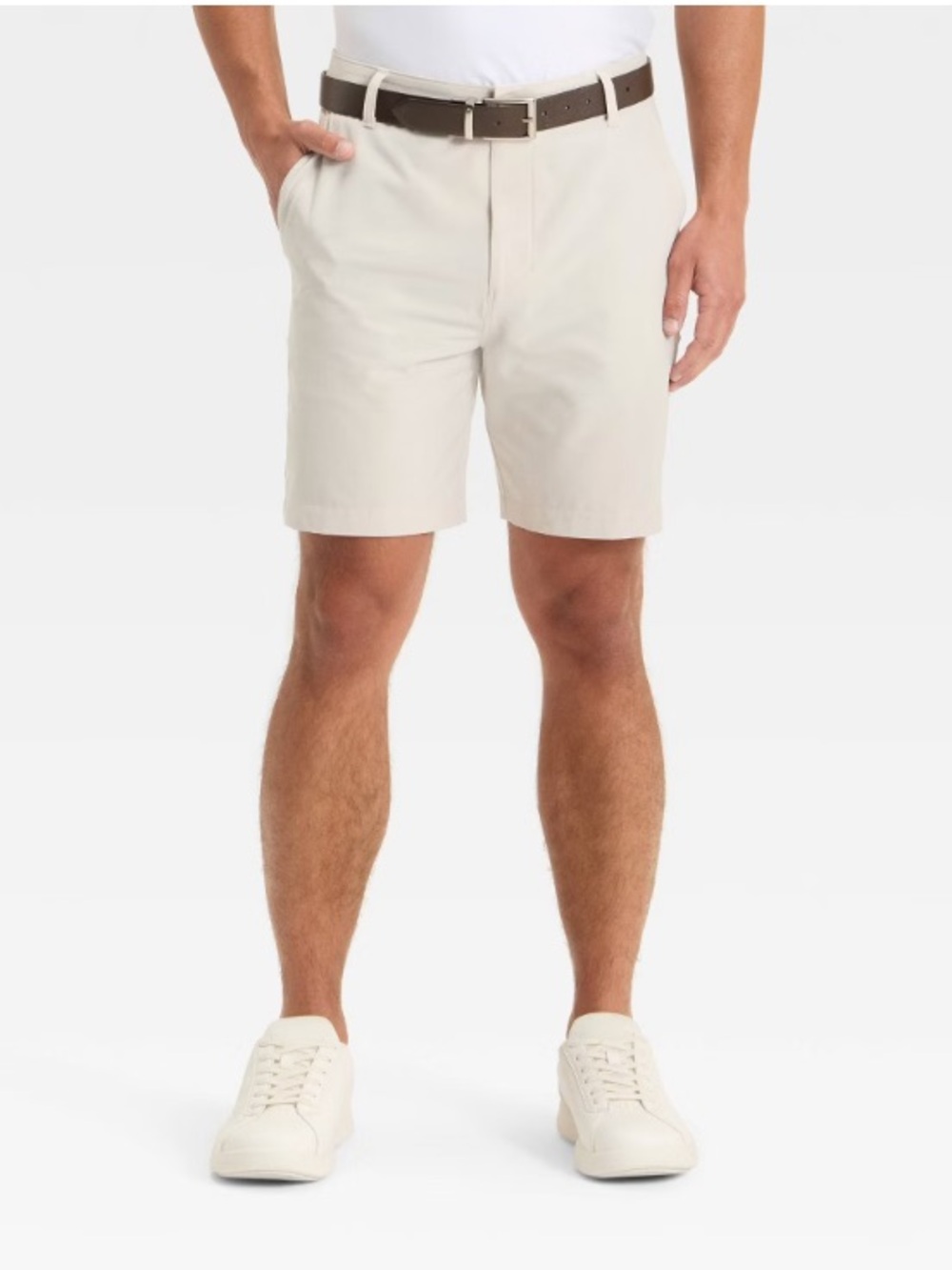 New! Men's Golf Shorts 7" - All In Motion™ Beige, Size 32